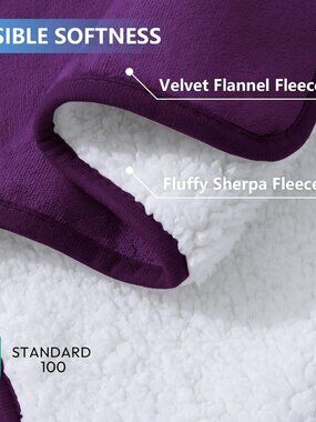 Smiry Waterproof Dog Blanket, Purple, 32x40, Sherpa Pet Throw, NWT